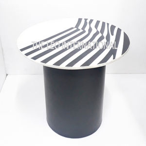 Living Room Side Table Minimalist Square Luxury Elegance Home Furniture <b>Sofa</b> Side Table Aluminum Metal Glossy Finished - Product Image 2