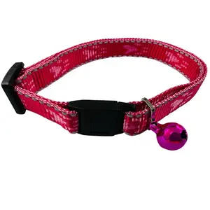 Personalized 10mm <b>Nylon</b> Cat Collar with Jacquard Webbing and Reflective <b>String</b> - Product Image 6