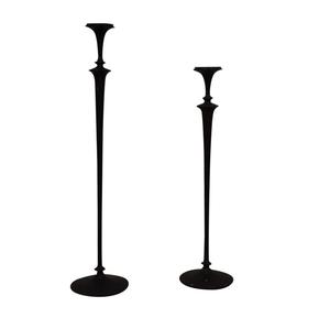 Unique Design Tabletop Decoration Aluminum <b>Candle</b> <b>Pillar</b> <b>Holder</b> Matt <b>Black</b> Color Metal <b>Candle</b> <b>Holder</b> for Halloween Decoration - Product Image 3
