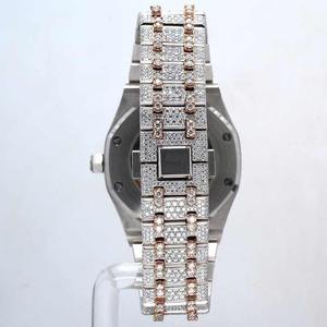 Reloj de Pulsera de Lujo Personalizado para Hombre, Hecho a Mano en Oro Rosa, con Diamantes Moissanite, Movimiento Automático, en Acero Inoxidable - Product Image 2
