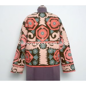 Chaqueta Corta Suzani de Terciopelo Bordado de Algodón de Primera Calidad, Estilo Bohemio, Clásica y Elegante, Superventas 2025 - Product Image 5