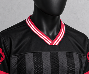 เสื้อยืดกีฬาคอวีทรงหลวมสไตล์อเมริกันวินเทจลายทาง ปี 2026 ผลิตจากผ้าโพลีเอสเตอร์ สำหรับผู้ชายและผู้หญิง - Product Image 4
