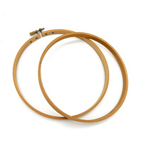 PLOMA Lot de cerceaux à broder en bois naturel, écologiques, durables, accessoires de couture simples, 3-5 pouces