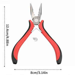 Micro Ring Hair <b>Extension</b> Pliers 3 Hole Removal Tool Serrated Jaws for Nano Rings <b>Beads</b> Professional Salon Use - Product Image 4