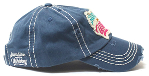 Gorra de Béisbol Unisex Sunshine Whiskey Bordada y Desgastada de Sarga, Ajustada, de 6 Paneles, 100% Poliéster, Casual, para Primavera y Verano - Product Image 2