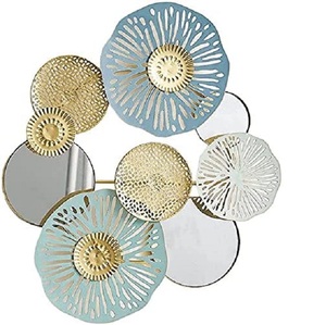 ดอกไม้สีฟ้าครีมรูปบ้านผนังศิลปะสำหรับบ้านสำนักงานห้องนั่งเล่นห้องนอนในร่มตกแต่งกลางแจ้ง - Product Image 1