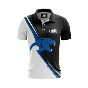 Custom Logo Snel Droog Slim Fit Gebreide Oversized Camouflage Grafische Print Golf Polo T-Shirt 100Polyester T-Shirt Voor Mannen