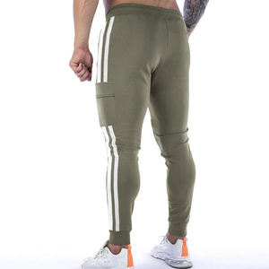 Jogging de sport écologique à séchage rapide pour hommes, 100% coton biologique, doublure polaire, taille élastique, coupe ajustée, avec fermeture à cordon de serrage - Product Image 4