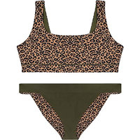 Ensemble de haut de bikini réversible, coupe-vent, respirant et écologique pour femmes, avec bas de bikini à bande, élégant et sexy
