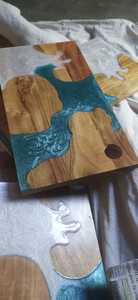 <b>Top</b> Quality Wooden Serving Tray Custom Shape Wood Plate for Fast Food <b>Wedding</b> and Party Wood Tray for Custom Size - Product Image 4