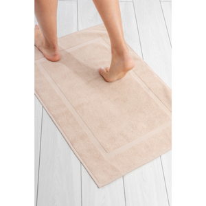 Alfombra de baño tejida de algodón turco Beige de lujo, 50x80cm, suave y gruesa, moderna, resistente al agua, alfombra de baño de Hotel, antideslizante de alta absorción - Product Image 2