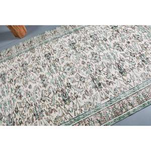 Tapis turc vintage 5.1x8,7 pieds blanc vert Patchwork Design laine matériel Latex support Style Tabriz pour la maison salon chambre à coucher - Product Image 5