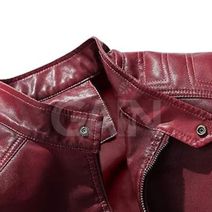 Vente en gros Logo personnalisé Veste d'hiver pour hommes en polyester Veste en cuir imperméable pour hommes - Product Image 4