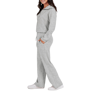 Ensemble 2 pièces-Sweat-shirt surdimensionné-Pantalon de survêtement-Ensemble assorti pour femmes-2025-Tracksuits d'automne tendance - Product Image 2