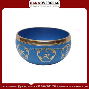 ชามร้องเพลงทำจากทองเหลืองทิเบตสีเทอร์ควอยซ์จากต่างประเทศ - Product Image 5