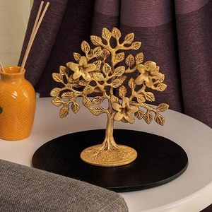 Dessus de table de style européen Sculpture décorative d'arbre en métal et aluminium Showpiece pour la maison ou le bureau - Product Image 3
