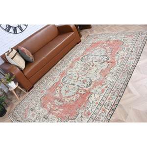 พรมขนาด 5.3x9.5 ฟุต, พรมตุรกีโบราณ, พรมขนสัตว์สีแดง - Product Image 5