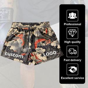 Pantalones cortos Cargo de gimnasio de lana sólida para hombre personalizados de alta calidad con estampado de transferencia de calor pantalones cortos de secado rápido Muay Thai - Product Image 2