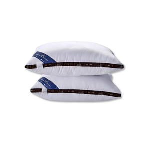 Almohada cómoda para el cuello Tipo de algodón de látex Diseño de color sólido Almohadas de cama de fábrica OEM Personalizable Competitivo al por mayor - Product Image 1