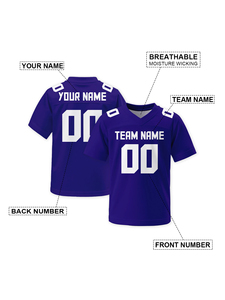 Maillots de football américain à manches courtes personnalisables-Uniformes OEM professionnels avec tissu antibactérien en polyester 100% - Product Image 3