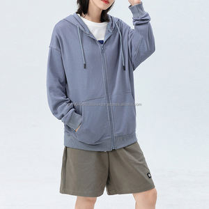 Sudadera con Capucha Personalizada, Holgada, Informal, Unisex, Lisa, con Cierre, de Alta Calidad, Diseño Informal, de Felpa Francesa - Product Image 3