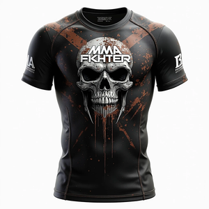 Durable Customized MMA <b>Rash</b> <b>Guard</b> Breathable Fabric Reinforced Stitching for Long Lasting Wear Jiu Jitsu Kimono De Jiu Jitsu - Product Image 1