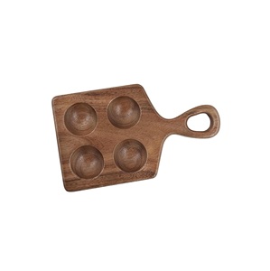 Plateau porte-oeufs en bois d'acacia de qualité supérieure 6 trous comptoir cuisine stockage présentoir réfrigérateur conteneur - Product Image 4