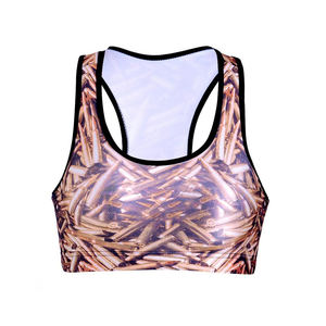 Soutien-gorge licou sans couture pour femmes respirant froncé Slim Fit décontracté course Fitness vêtements d'entraînement à séchage rapide Sport Yoga imprimer - Product Image 5