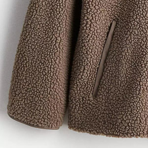 Automne hiver chaud écologique imperméable coton col montant à manches longues polaire personnalisé fermeture éclair à capuche veste mode féminine - Product Image 4