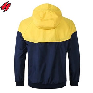 Fabrication de vestes de pluie veste de survêtement imperméable personnalisée en polyester et nylon veste coupe-vent softshell à fermeture éclair de haute qualité pour hommes - Product Image 5