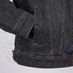 แจ็คเก็ตเดนิมลำลองแบบสั่งทำสำหรับผู้ชาย ไซส์ใหญ่พิเศษ ผ้าฝ้าย 100% ตัวเสื้อมีโลโก้ด้านหน้า ตัวเลือกแบบระบายอากาศได้ดี เหมาะสำหรับฤดูหนาว - Product Image 4