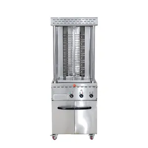 热卖燃气沙瓦玛格里尔烧烤机烤肉机，带4个燃烧器ZD-T800，用于食品店