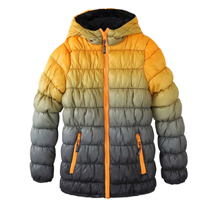 Veste de haute qualité pour hommes personnalisée à manches longues avec rembourrage à fermeture éclair jaune vert toile saison d'hiver directement de l'usine du Bangladesh - Product Image 1