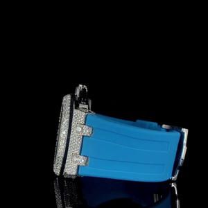 Relojes Personalizados para Hombre y Mujer con Diamantes, Movimiento de Cuarzo de Lujo, Esfera Brillante, Correa de Acero Inoxidable, Cristal VVS Moissanite - Product Image 4