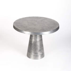 Simple Accent Aluminium Side <b>Table</b> Handmade With Antique <b>Silver</b> Finishing <b>Round</b> Top Corner <b>Table</b> for Living Room and Bedroom - Product Image 2