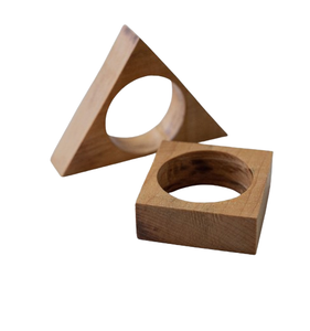 Rond de serviette de table décoratif de cuisine porte-ronds de serviette en bois fabriqués à la main porte-serviettes marron le plus précieux - Product Image 3