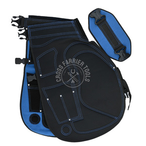 Tablier de maréchal-ferrant avec protections pour les jambes et emplacements pour couteaux, protection antidérapante, large ceinture de selle réglable - Product Image 1