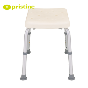 Silla de ducha blanca ajustable en altura con succión, capacidad de 100kg, accesorio de almacenamiento portátil para el hogar, equipo de seguridad para el baño - Product Image 4