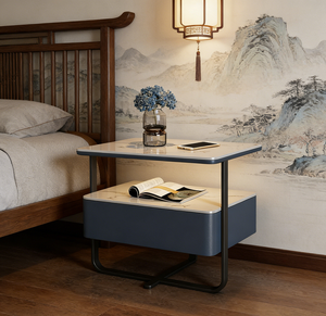 Mesa de Noche Inteligente con Carga Inalámbrica, Luz LED, Cajón con Cerradura Digital, Mueble de Dormitorio, Envío Rápido - Product Image 3