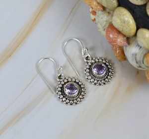 Pendientes para mujer Pendientes colgantes Amatista Piedra preciosa Alta calidad 925 Plata de ley sólida Pendientes para niñas Joyería de plata - Product Image 4