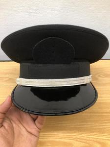 Gorra negra con logotipo bordado personalizado con visera de oficial, gorra de capitán de oficial, gorra negra con visera de caballero templario - Product Image 2