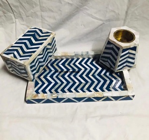 Juegos de bandejas decorativas para quemador de incienso, lo último en fregona con incrustaciones de hueso, regalo de Ramadán, bandeja para quemador Bakhoor DE LA India de STAR CRAFTS INDIA - Product Image 1