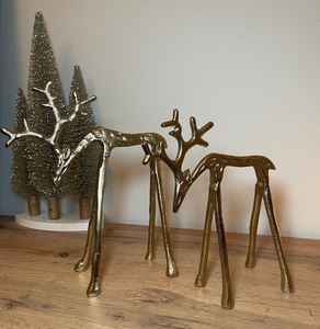 Ensembles de renne en laiton fournitures d'événement décoratif Antique cerf Figurine décor vente chaude luxe renne fournitures de noël - Product Image 2