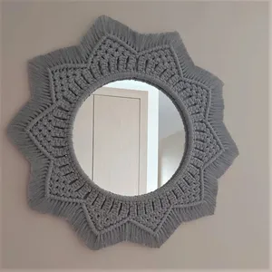 New Collection Cheap Items To Sell Wall Decoration Rattan Mirrors Frames Bathroom Vanity Mirrors Rounded Mirrors Vietnam Mirrors