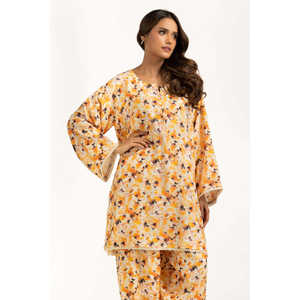 ชุดเซ็ตเสื้อผ้าลำลอง IPST-55171 ผ้าคอตตอนผสมไนลอน พิมพ์ลายเครป ชุดสองชิ้น สำหรับฤดูใบไม้ผลิ/ฤดูร้อน ไซส์ XS ถึง 5XL - Product Image 2