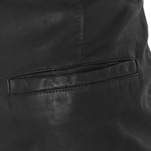Precio al por mayor pantalones de cuero hechos a medida para los hombres con logotipo personalizado pantalones de cuero de diseño único - Product Image 6