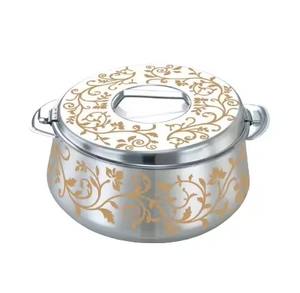 Casseroles à base en bois, ustensiles de cuisine, finition argentée brillante, couvercle conique, vaisselle, casseroles pour mariages, réceptions, traiteur, fondue - Product Image 4