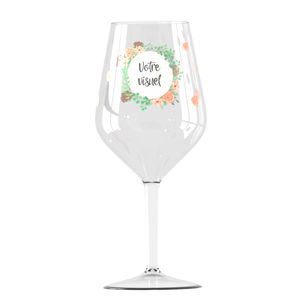 Bicchiere da vino personalizzato in Tritan per Cabernet, design europeo, stampa digitale personalizzata, trasparente, nessun minimo d'ordine, prodotto in Francia - Product Image 1