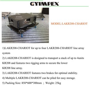 Chariot de transport pour enceintes Line Array double 8 pouces, chariot pour enceintes Line Array mini, chariot pour enceintes audio professionnelles, chariot de transport au sol - Product Image 6