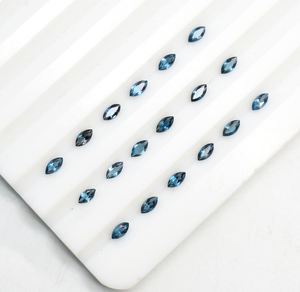 AAA Grade 4.5X2.5mm Naturel Londres Bleu Topaze Facettes Marquise Forme Pierres Précieuses Lâches pour la Fabrication de Bijoux Calibré 6.20 Cts - Product Image 4